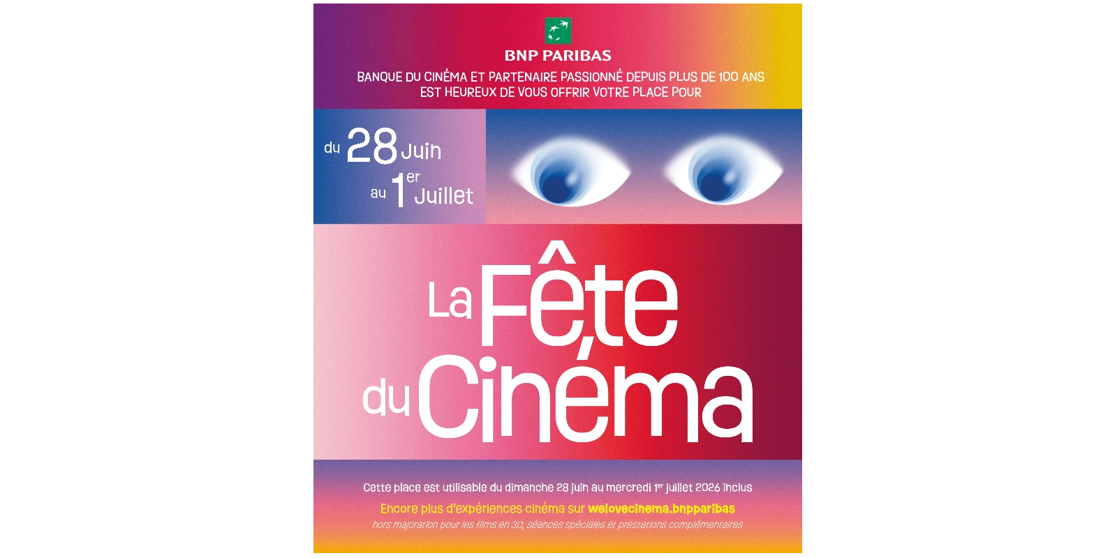 5000 PLACES À GAGNER POUR LA FÊTE DU CINÉMA !